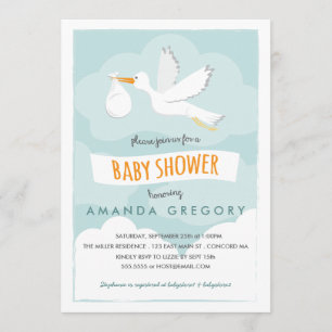 Uitnodiging tot Baby shower met bietenwinkel