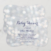 Uitnodiging tot Baby shower met reserveverlichting (Voorkant / Achterkant)