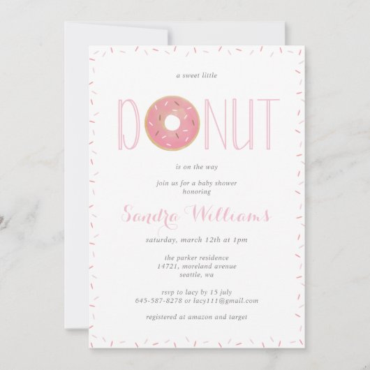 Uitnodiging tot baby shower met sprint (Voorkant)