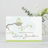 Uitnodiging tot baby shower - Neutrale Baby (Staand voorkant)