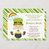 Uitnodiging tot Baby shower op St Patricks Day (Voorkant / Achterkant)