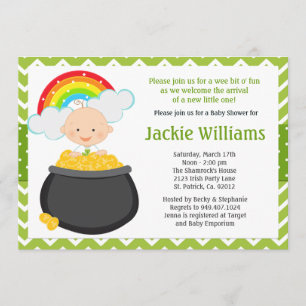 Uitnodiging tot Baby shower op St Patricks Day