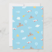 Uitnodiging tot Baby shower Panda Pilot (Achterkant)