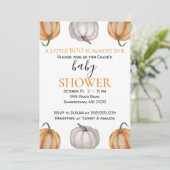 Uitnodiging tot baby shower, pompoen, Herfst, jong (Staand voorkant)