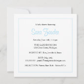 Uitnodiging tot baby shower - Rijwielen en Baby (Achterkant)