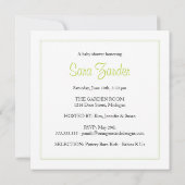 Uitnodiging tot baby shower - Rijwielen en Baby (Achterkant)