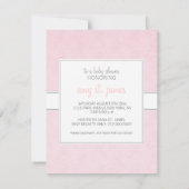 Uitnodiging tot baby shower (roze) (Achterkant)