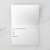 Uitnodiging tot Baby shower, Roze/Groen (Binnen)