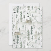 Uitnodiging tot Baby shower Rustic Forest Woodland (Achterkant)