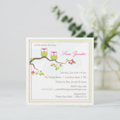 Uitnodiging tot baby shower - Twintig-meisjes Baby (Staand voorkant)