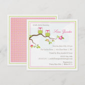 Uitnodiging tot baby shower - Twintig-meisjes Baby (Voorkant / Achterkant)