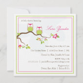 Uitnodiging tot baby shower - Twintig-meisjes Baby (Voorkant)