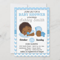 Uitnodiging tot Baby shower van African American B