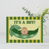 Uitnodiging tot Baby shower van African American B (Staand voorkant)