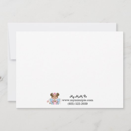 Uitnodiging tot Baby shower van Afrikaanse Amerika (Achterkant)