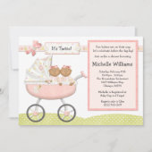 Uitnodiging tot Baby shower van Afrikaanse Amerika (Voorkant)