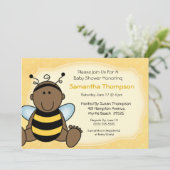 Uitnodiging tot Baby shower van Afrikaanse Amerika (Staand voorkant)