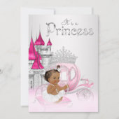 Uitnodiging tot Baby shower van Afrikaanse prinses (Voorkant)