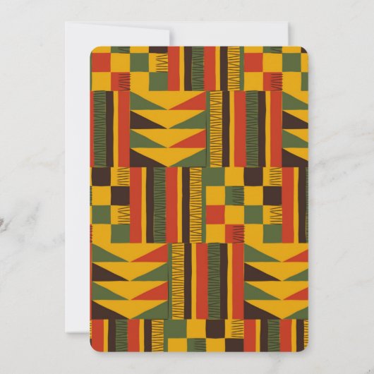 Uitnodiging tot Baby shower van Afrikaanse stammen (Achterkant)