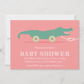 Uitnodiging tot Baby shower van Alligator (Voorkant)