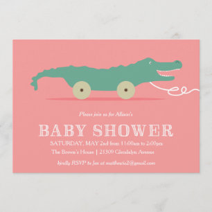 Uitnodiging tot Baby shower van Alligator