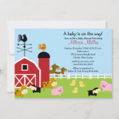 Uitnodiging tot Baby shower van Animails van Barny (Voorkant)