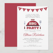 Uitnodiging tot Baby shower van BBQ voor buitengeb (Voorkant / Achterkant)