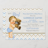 Uitnodiging tot Baby shower van Beauful (Voorkant / Achterkant)