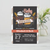 Uitnodiging tot Baby shower van Beer (Staand voorkant)