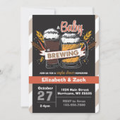 Uitnodiging tot Baby shower van Beer (Voorkant)