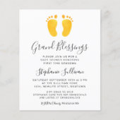 Uitnodiging tot Baby shower van begrotingsuitkerin (Voorkant)