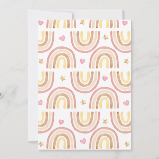 Uitnodiging tot Baby shower van Bewerkbare Boho Ra (Achterkant)