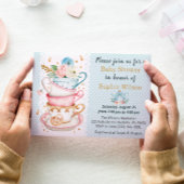 Uitnodiging tot Baby shower van Blue Tea Party