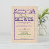 Uitnodiging tot Baby shower van boekpartij (Staand voorkant)