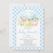 Uitnodiging tot Baby shower van boerderijen (Voorkant)