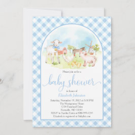 Uitnodiging tot Baby shower van boerderijen