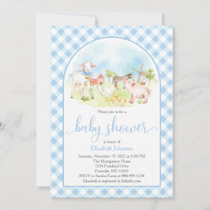Uitnodiging tot Baby shower van boerderijen