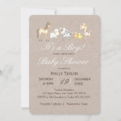 Uitnodiging tot Baby shower van boerderijen (Voorkant)