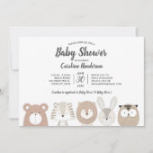 Uitnodiging tot Baby shower van bossen en Oerwoude (Voorkant)