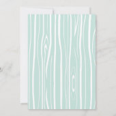 Uitnodiging tot Baby shower van bossen - Mint/mari (Achterkant)