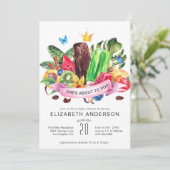 Uitnodiging tot Baby shower van Bright Summer Pops (Staand voorkant)