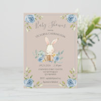 Uitnodiging tot Baby shower van Brown Bunny Rabbit