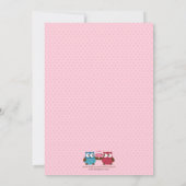 Uitnodiging tot Baby shower van Chic Owls (Achterkant)