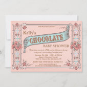 Uitnodiging tot Baby shower van Chocolate Party (Voorkant)