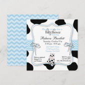 Uitnodiging tot Baby shower van Cowboy (Voorkant / Achterkant)