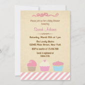 Uitnodiging tot Baby shower van Cupcake Party (Voorkant)