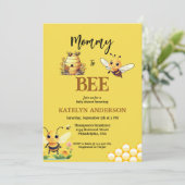 Uitnodiging tot Baby shower van Cute Bee (Staand voorkant)