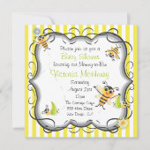Uitnodiging tot Baby shower van Cute Bee (Voorkant)
