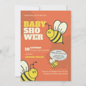 Uitnodiging tot Baby shower van Cute Bee (Voorkant)