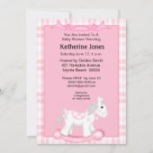 Uitnodiging tot Baby shower van Cute Pink Rocking (Voorkant)